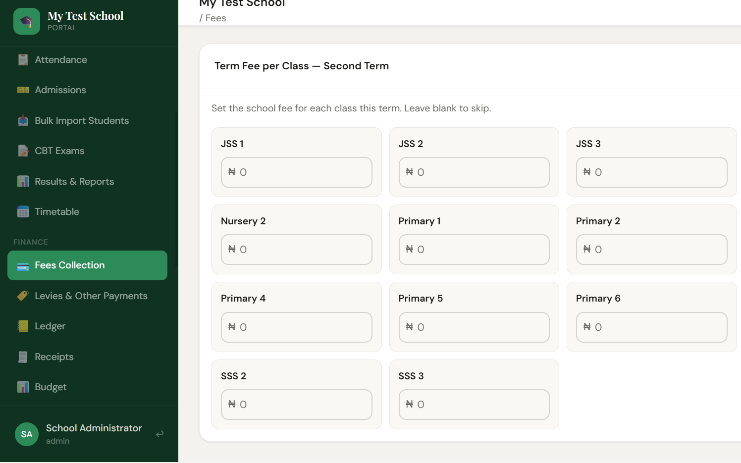 Fees Management